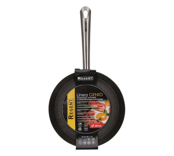 Сковорода Regent inox Linea GENIO 24x4.5 см 93-FE-GE-1-24