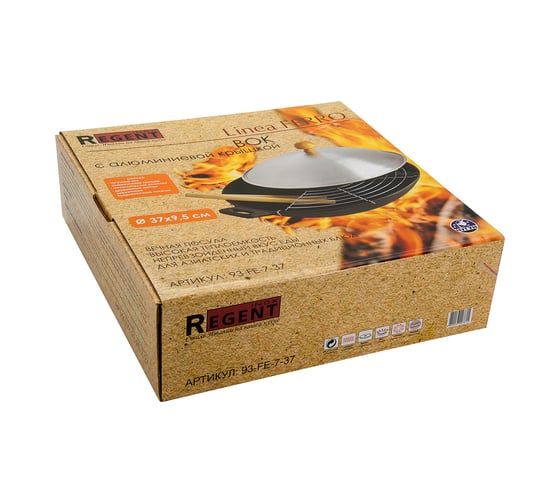 Сковорода-вок Regent inox Linea FERRO 37x9.5 см 93-FE-7-37