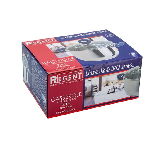 Кастрюля Regent inox Linea AZZURO индукция 3.3 л 93-Av04