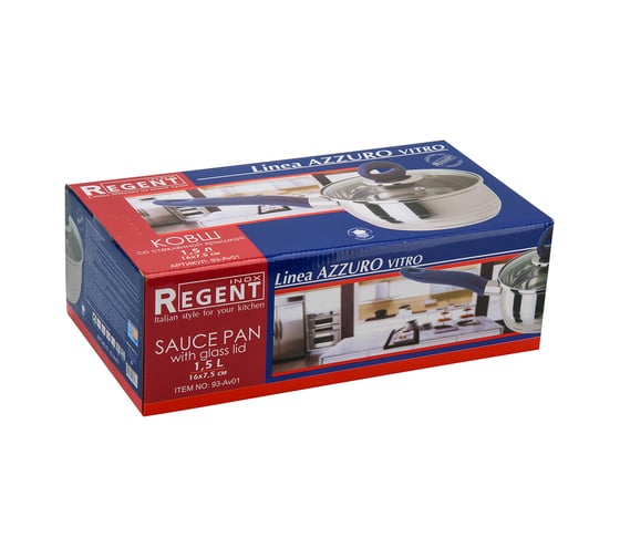 Ковш Regent inox Linea AZZURO индукция 1.5 л 93-Av01