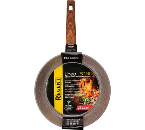Сотейник Regent inox Linea LEGNO индукция 26x7.5 см 93-AL-LE-2-26