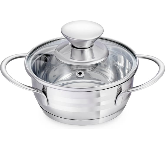 Кастрюля Regent inox 12см/0.6л с крышкой BIMBO vitro индукция 93-BIMv-01