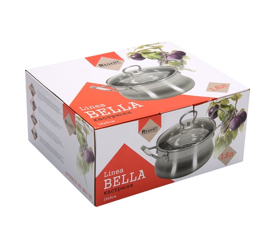 Кастрюля Regent inox Linea BELLA индукция 1.8 л 93-BEv-02