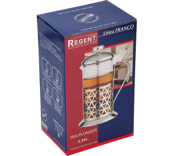Френч-пресс Regent inox Linea FRANCO 0.35 л 93-FR-13-01-350