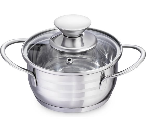 Кастрюля Regent inox 12см/0.7л с крышкой BIMBO vitro индукция 93-BIMv-02