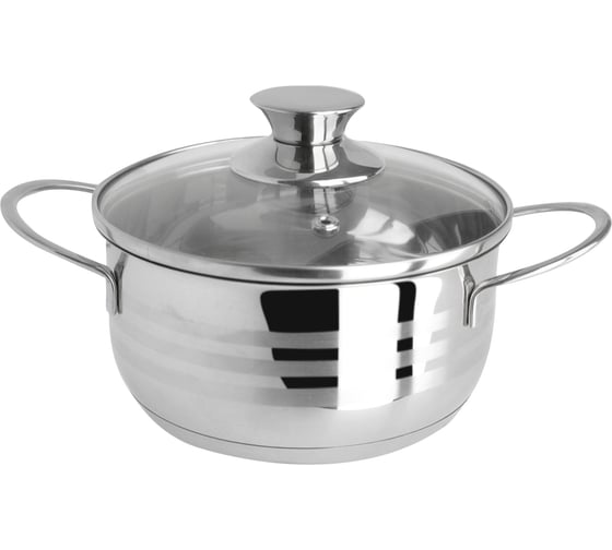 Кастрюля Regent inox 1.5л/16см с крышкой Linea BIMBO vitro (индукция) 93-BIMv-05