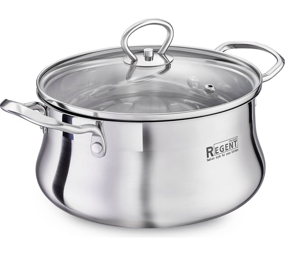 Кастрюля Regent inox Linea BELLA индукция 3.5 л 93-BEv-04
