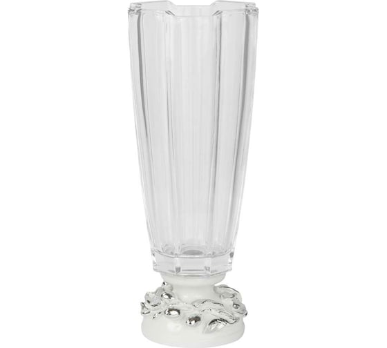 Ваза BOGACHO Oliva Branch Silver 52107/серебряный