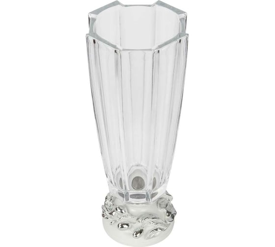 Ваза BOGACHO Oliva Branch Silver 52107/серебряный