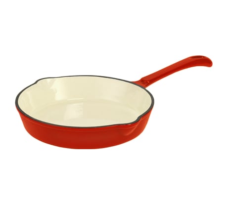 Эмалированная чугунная сковорода MYRON COOK литая ручка 22 см MC2244