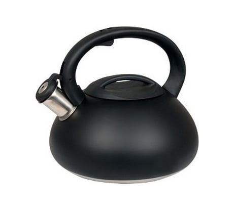Чайник appetite нержавеющая сталь 3 л со свистком черный LKD-4330B