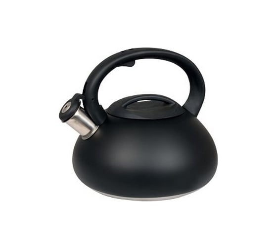 Чайник appetite нержавеющая сталь 3 л со свистком черный LKD-4330B 1