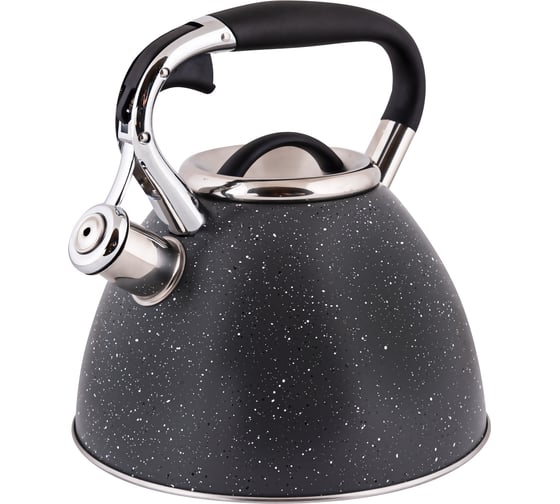 Чайник appetite нержавеющая сталь 3 л со свистком серый мрамор LKD-4030G