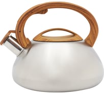 Чайник appetite нержавеющая сталь 3 л со свистком ручка под дерево soft-touch LKD-4330BR