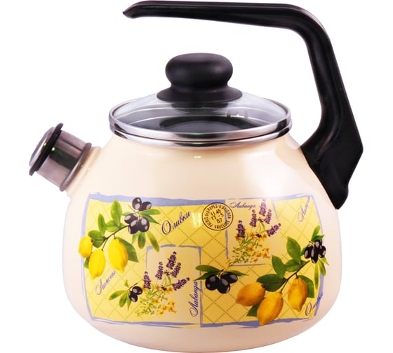 Эмалированный чайник appetite Citrus 3 л со свистком 4с209я Citrus