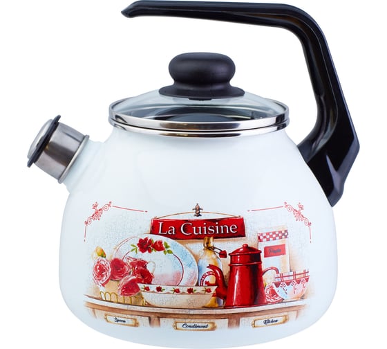 Эмалированный чайник appetite La Cuisine 3 л со свистком 4с209я La Cuisine