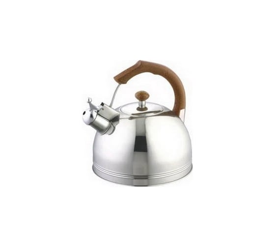 Чайник appetite нержавеющая сталь 3.5 л со свистком коричневая ручка LKD-003BR 1