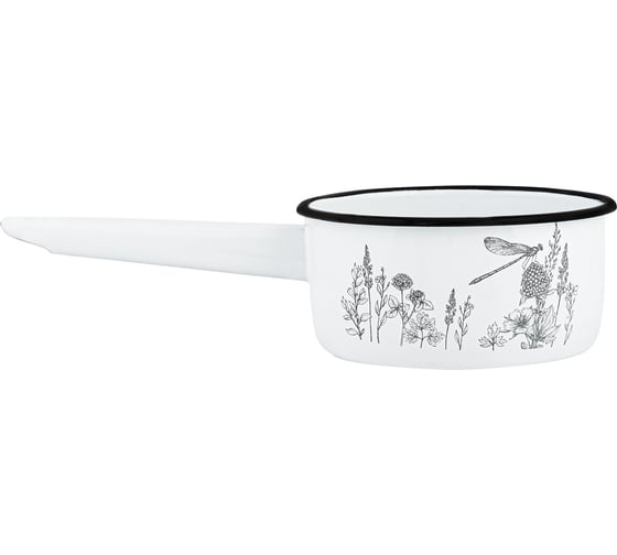 Эмалированный ковш appetite FLORA-2 1 л 1с22с FLORA