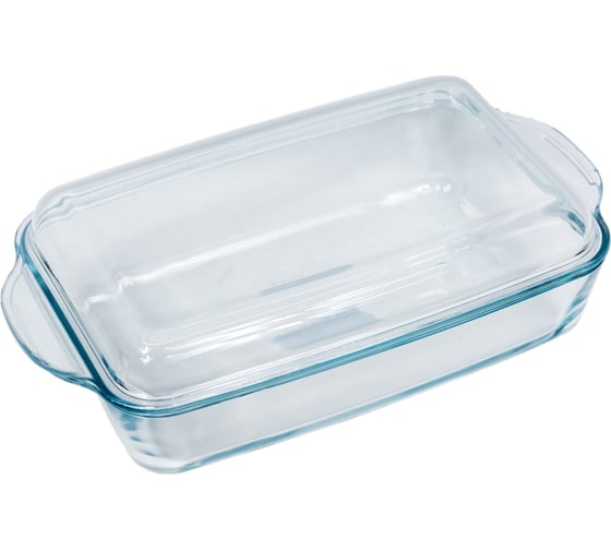 Стеклянная прямоугольная форма appetite 34x20x11 см 2.8 л с крышкой RCR3