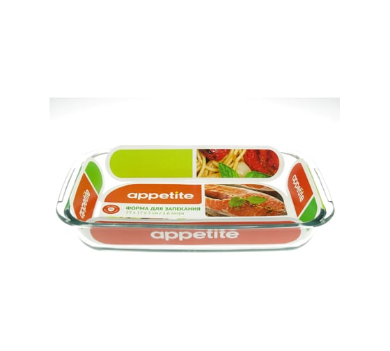Стеклянная прямоугольная форма appetite 29x17x5 см 1.6 л PL6 1