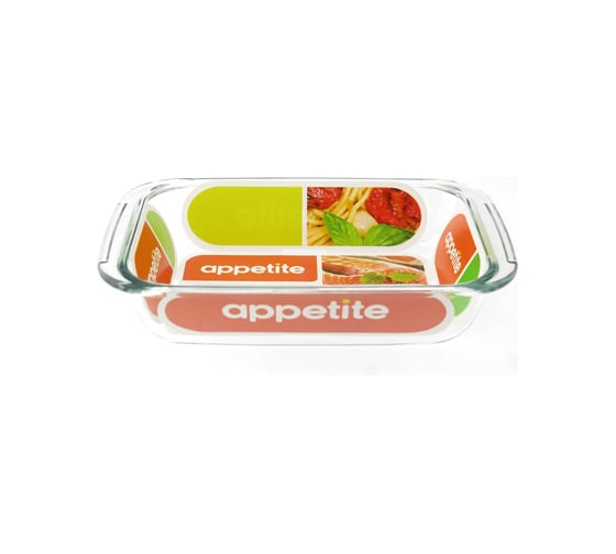 Стеклянная прямоугольная форма appetite 23x15x4 см 0.7 л PL7 1