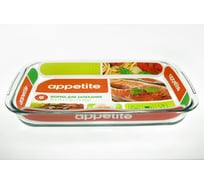 Стеклянная прямоугольная форма appetite 39x23x5 см 2.9 л PL4