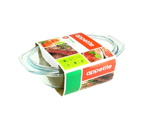 Стеклянная утятница appetite 3 л PL18
