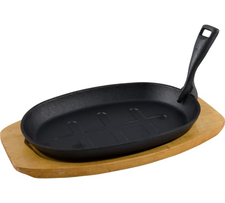 Сковорода MYRON COOK чугун съемная ручка овал MC2265