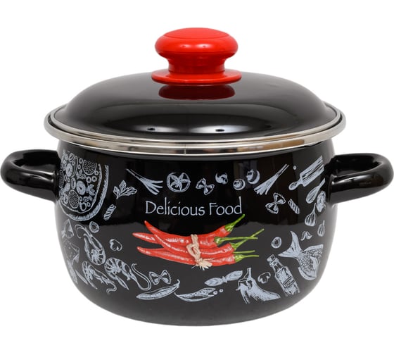 Сферическая эмалированная кастрюля appetite Chilli 2 л 1МС161Р