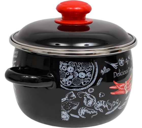 Сферическая эмалированная кастрюля appetite Chilli 2 л 1МС161Р