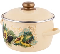 Сферическая эмалированная кастрюля appetite Avocado 2 л 1MC161P
