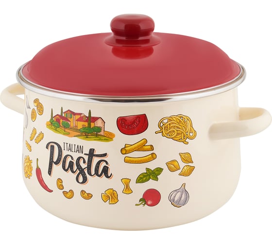 Коническая эмалированная кастрюля appetite Pasta ITALIAN 5.5 л 1с47я