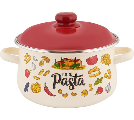 Коническая эмалированная кастрюля appetite Pasta ITALIAN 4 л 1с46я