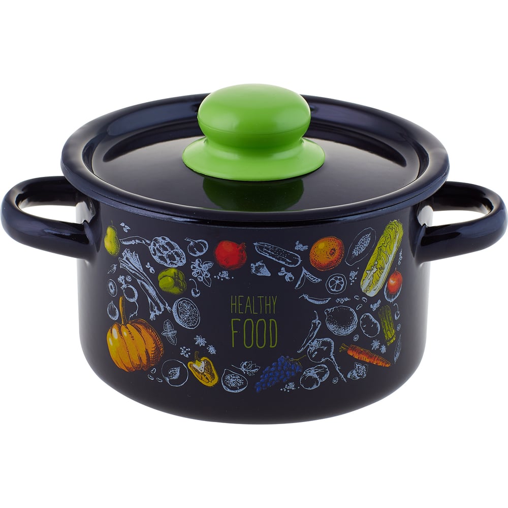 Цилиндрическая эмалированная кастрюля appetite Healthy food 1.5 л 1с15с ...