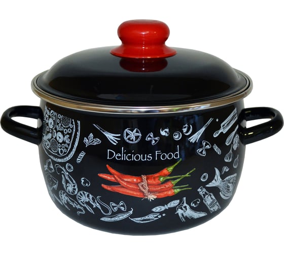 Сферическая эмалированная кастрюля appetite Chilli 4 л 1MC201P Chilli