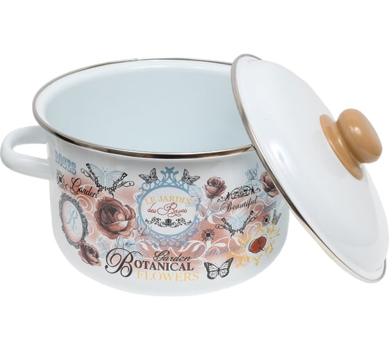 Цилиндрическая эмалированная кастрюля appetite Roses 4 л 1RD201М Roses
