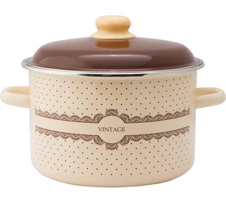 Цилиндрическая эмалированная кастрюля appetite Vintage 5.5 л 6RD221M Vintage