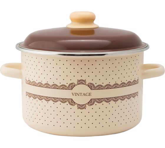 Цилиндрическая эмалированная кастрюля appetite Vintage 5.5 л 6RD221M Vintage 1