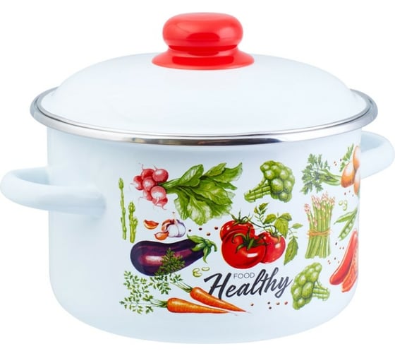 Цилиндрическая эмалированная кастрюля appetite Veggies 3 л 1RD181М Veggies
