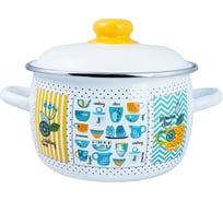 Сферическая эмалированная кастрюля appetite Кантри 2 л 1RC161M Кантри