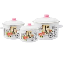 Эмалированный набор appetite 3 предмета №19 Париж 1КВ191МA Париж