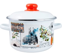 Цилиндрическая эмалированная кастрюля appetite Барселона 3 л 1RD181M Барселона