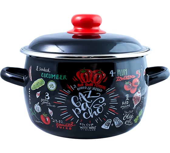 Сферическая эмалированная кастрюля appetite Gazpacho 4 л 1RC201M Gazpacho