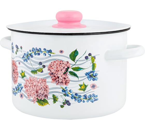Цилиндрическая эмалированная кастрюля appetite Hortensia 4.5 л 1с17с Hortensia