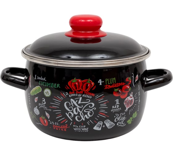 Сферическая эмалированная кастрюля appetite Gazpacho 2 л 1RC161M Gazpacho