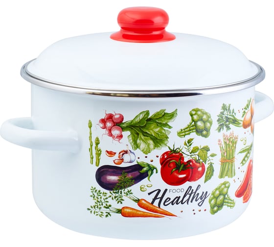 Цилиндрическая эмалированная кастрюля appetite Veggies 4 л 1RD201M Veggies