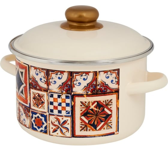 Цилиндрическая эмалированная кастрюля appetite VOSTOK 5.5 л 1RD221М VOSTOK
