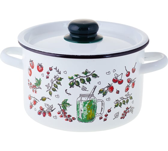 Цилиндрическая эмалированная кастрюля appetite Compote 4.5 л 1с17с Compote 1