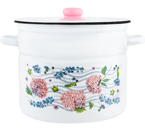 Цилиндрическая эмалированная кастрюля appetite Hortensia 9 л 1с200с Hortensia 1