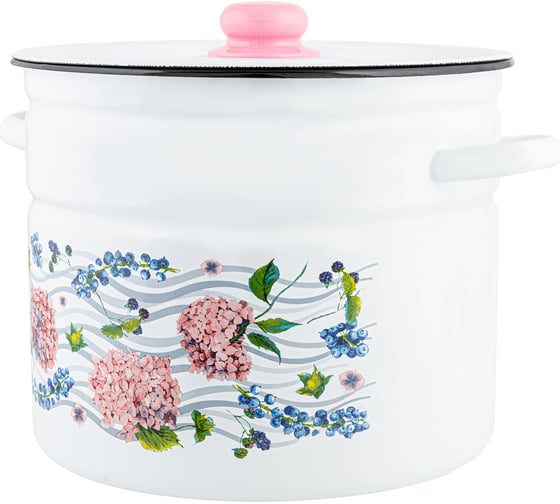 Цилиндрическая эмалированная кастрюля appetite Hortensia 9 л 1с200с Hortensia